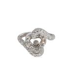 Кольцо Happy Diamond Heart из белого золота с бриллиантами 1