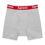 Нижнее белье Supreme x Hanes Boxer Briefs (2 Pack) 'Heather Grey' 1