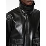 Bowy fur-collar leather jacket 5
