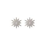 Серьги-клипсы Starburst с кристаллами 1
