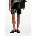 vertical-stripe waffle-knit shorts 1