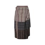 check-print layered skirt 2
