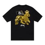 Футболки Stussy Gold Lion Tee 'Black' 2