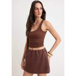 Коричневые внутренние шорты 1% K Linen Super Mini Skirt Twoss26Et166 3