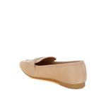 Лоферы Penny Strap с шипами бежевые 3