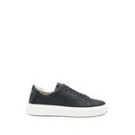 logo-embossed leather sneakers 1