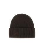 rib-knit cashmere beanie hat 1