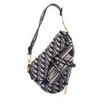 Saddle Handbag Logo Embroidered Oblique Canvas Medium shoulder bag 1