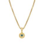 Подвеска Evil Eye из желтого золота с бриллиантами и изумрудом (18.8 мм) 1