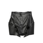 cut-out leather mini skirt 1