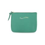 Мешочки Museum of Peace & Quiet Wordmark Pebble Leather Pouch «Зелёный» 1