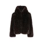 Шуба из искусственного меха с высоким воротником 1