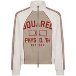 logo-print panelled sports jacket 1