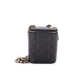 Сумка на плечо Vertical Classic Vanity Case with Chain Quilted Caviar Mini 2