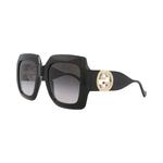 Солнцезащитные очки Gucci Square-Frame Injection 'Black Black Grey' 2
