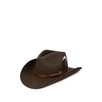 buckle-detail feather-trim hat 1