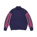Свитеры Supreme Jacquard Sleeve Half Zip Sweater 'Navy' 1