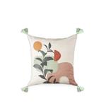 embroidered tassel-trim cushion 1