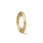 Серьга Flat Hoop 02 из желтого золота 1