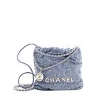 Сумка-хобо 22 Chain Quilted Studded Denim размера мини 1
