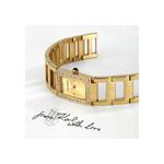 【2 года гарантии】KARL LAGERFELD Paris Collection 21X36mm Женские золотые часы с бриллиантами на квадратном браслете, кварцевые R0553103502 4