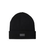 logo-patch knit beanie hat 1