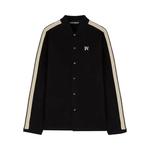 Овершерты Palm Angels Monogram Piquet Track Shirt 'Черный/Белый' 1