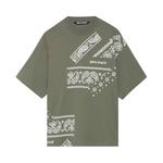 Футболки Palm Angels Bandana Print Tee 'Military/Light Grey' 1