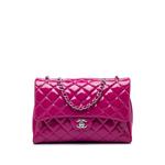 2016-2017 Large CC Quilted Patent Double Compartment Flap crossbody bag 1