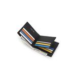 Мужской кожаный кошелек с блокировкой RFID - Черный 6