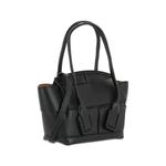 Сумки с ручками Bottega Veneta Arco 33 Mini Grainy Leather Top Handle Bag 'Черный/Серебристый' 2