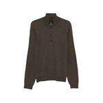 chevron-knit quarter-zip sweater 1