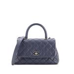 Маленькая сумка-сэтчел Coco Top Handle Bag Quilted Caviar 1