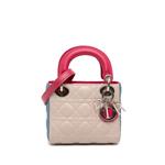 Маленькая трехцветная сумка-сэтчел Cannage Lady Dior Tricolor (2014 год) 1