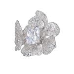 Серьги Peony из белого золота с бриллиантами 2