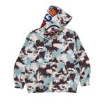 Толстовки на молнии BAPE Map Camo Shark Relaxed Fit Full Zip Hoodie «Мультиколор» 1