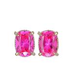 Серьги Cushion Wing из желтого золота с сапфирами 1