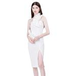 Чувственное вечернее платье с одним плечом и 3D цветами CA092631W 1