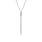 Серебряное колье Love Knot Y с бриллиантами 1