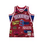 1996 Philadelphia 76ers Allen Iverson Slap Sticker Swingman basketball jersey 1