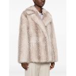 flap-pocket faux-fur coat 3