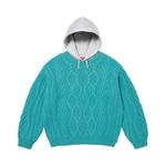 Свитера Supreme Cable Hooded Sweater 'Бирюзовый' 1