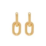 Серьги-кольца Link Drop из желтого золота 1