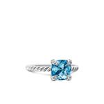 Серебряное кольцо Chatelaine с топазом и бриллиантами (8 мм) 1