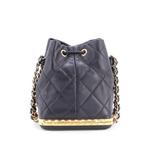 Маленькая сумка-ведро Lock Frame with Chain Quilted Lambskin 2