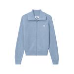 ribbed-knit heart-patch cardigan 1