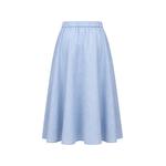 elasticated-waist flared midi skirt 2