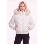 Съемный капюшон из искусственного меха, приталенная стеганая куртка AD-N26123 6