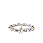 Браслет DY Mercer® Chain из желтого золота и серебра с бриллиантами 1