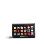 Сумка через плечо Tube Wallet On Chain из кожи с заклепками 1